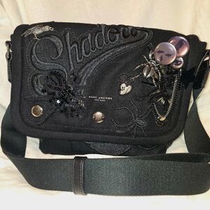 Marc Jacobs Black Crossbody Bag with Embellishments